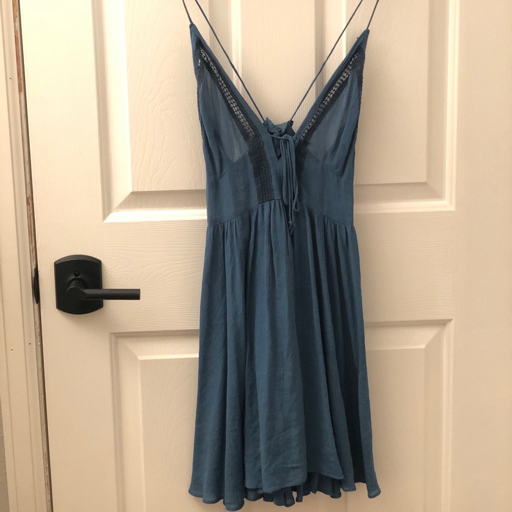 Free people intimately blue slip dress